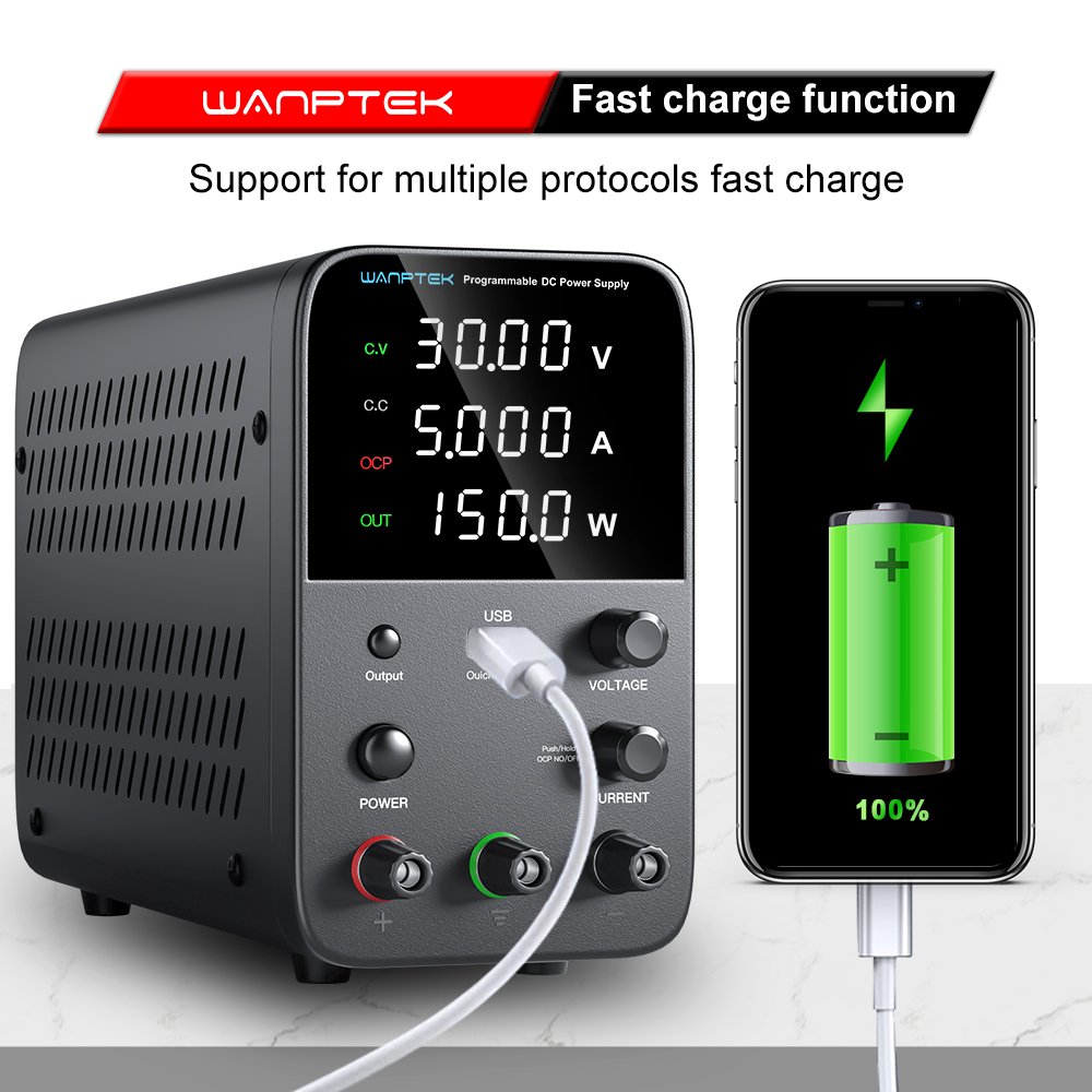 Wanptek Laboratory Power Suppl - Programmable Dc Power Supply 60V 10A ulasan dan harga