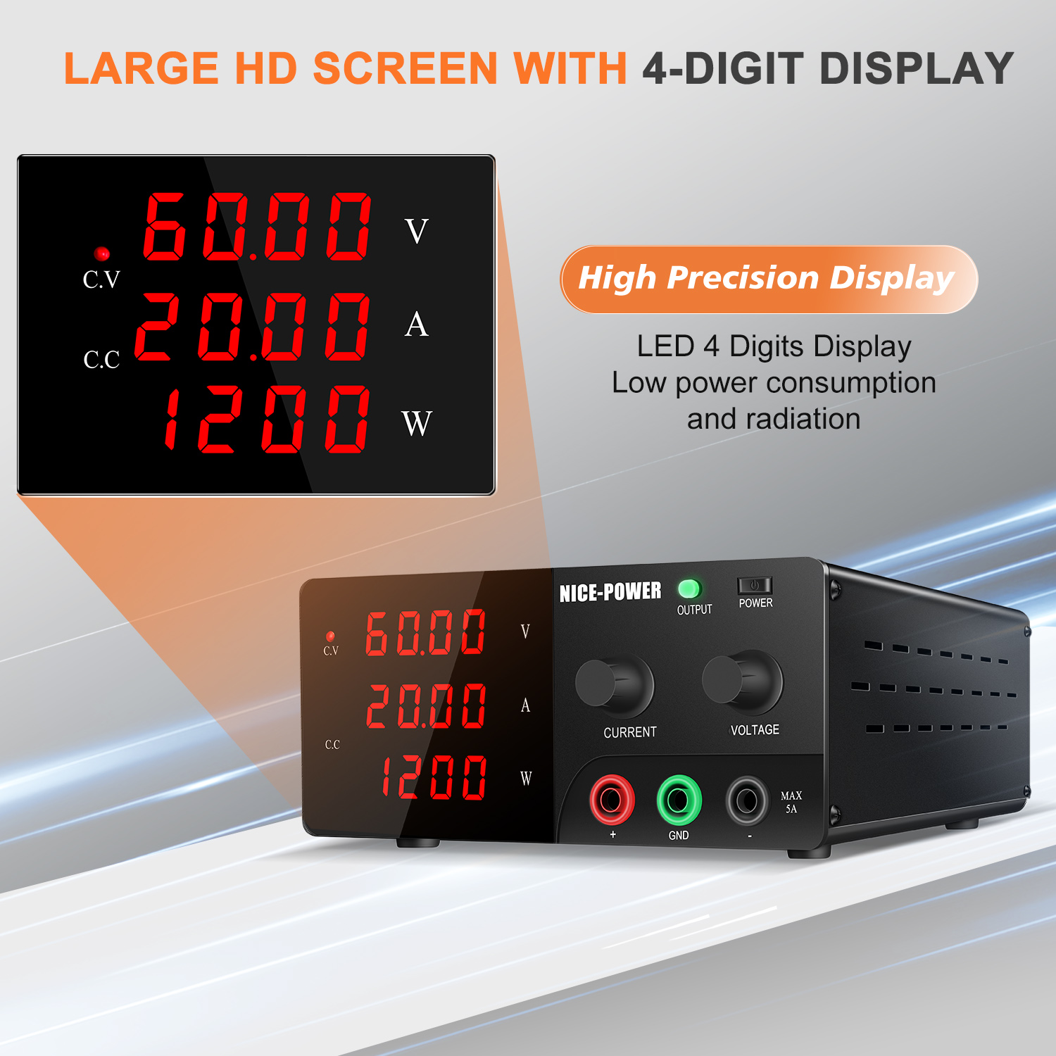 NICE-POWER 60V 20A High Power  - High Power 60V 20A Bench Power Supply ulasan dan harga