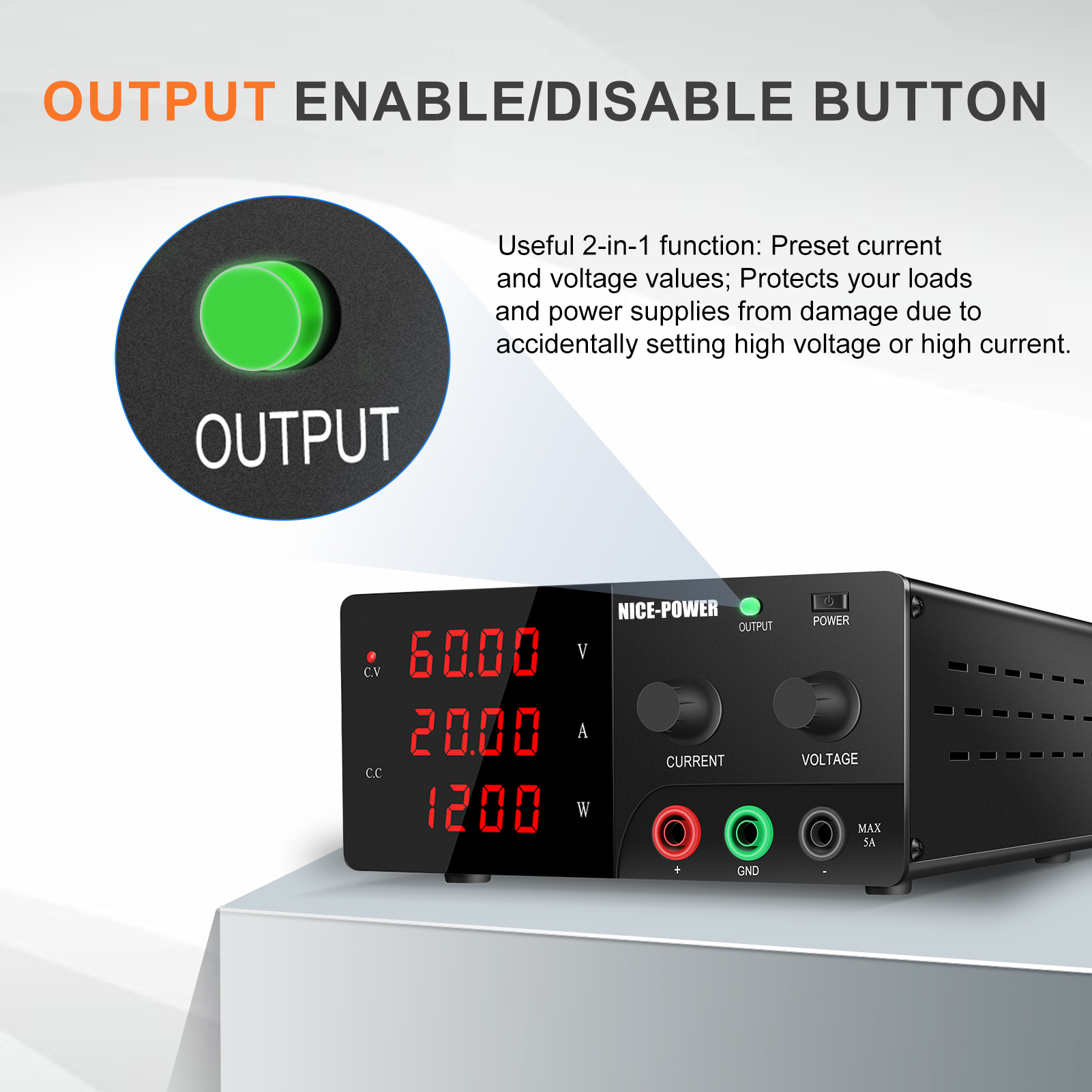 NICE-POWER 60V 20A High Power  - High Power 60V 20A Bench Power Supply ulasan dan harga