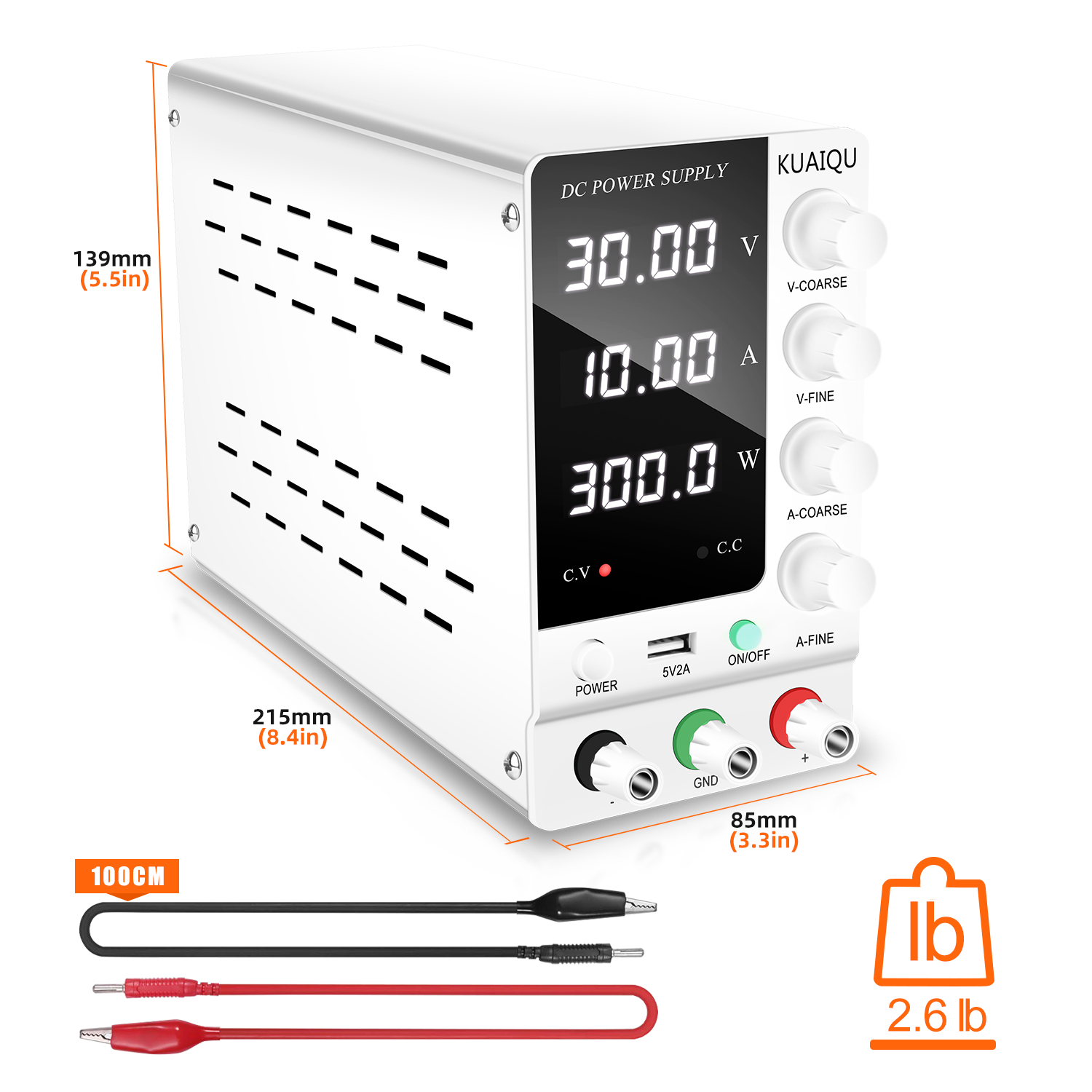 KUAIQU Lab DC Power Supply 30V - High Power 60V 20A Bench Power Supply ulasan dan harga